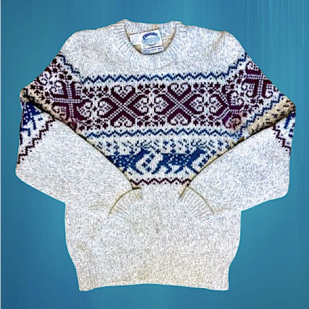 Vintage Cambridge Dry Goods Wool Reindeer Sweater
